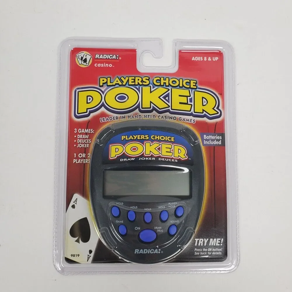 Radica Players Choice Poker Electronic Handheld Game 1997